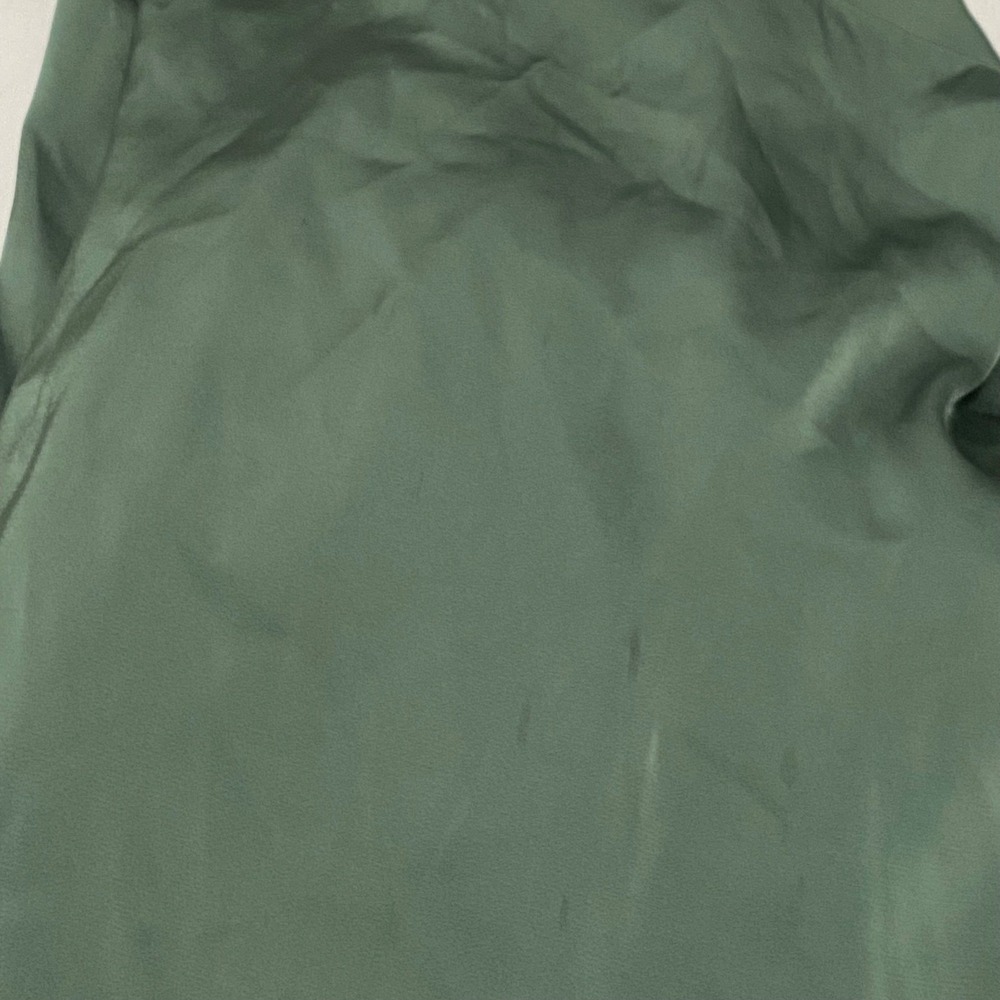 Azazie Green Satin Formal Cap Sleeve Maxi Dress 18 Wedding Guest Bridesmaid Gala - Picture 12 of 13